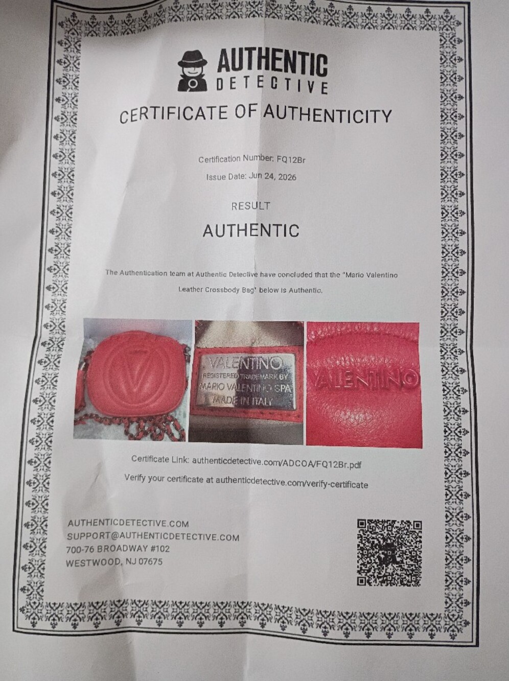 MARIO VALENTINO Nina Red Signature Leather Crossbody Bag - EUC - Picture 11 of 11